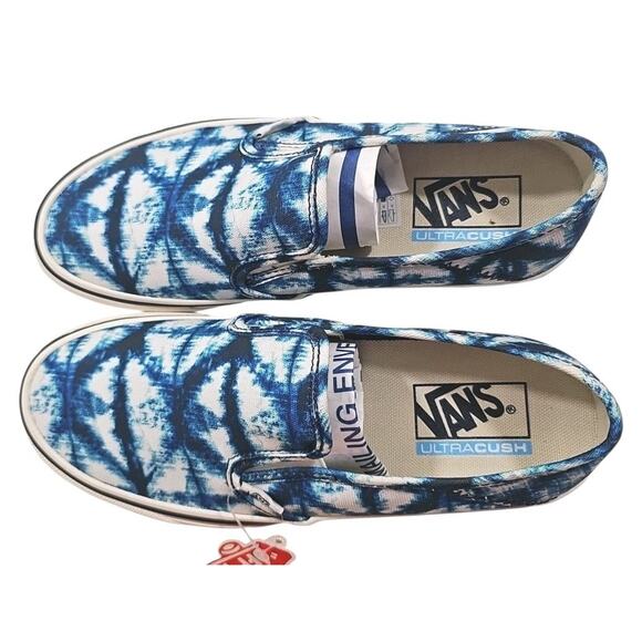 VANS~Woman 9; Men's 7.5~Indigo Drs. Blues/Marshall Slip -On Sf. Canvas Sneakers - Picture 7 of 16